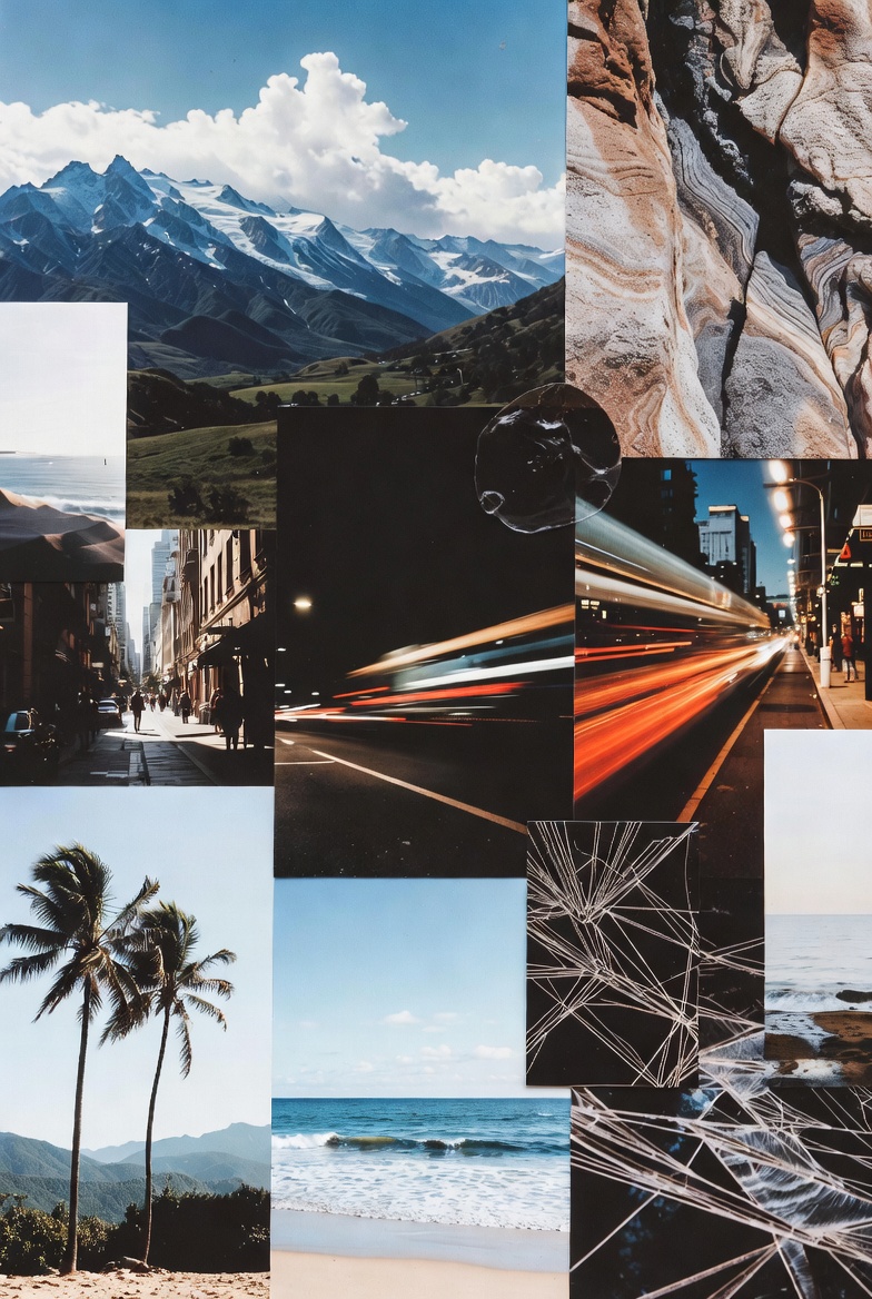 Nature-Inspired Visual Collage Set