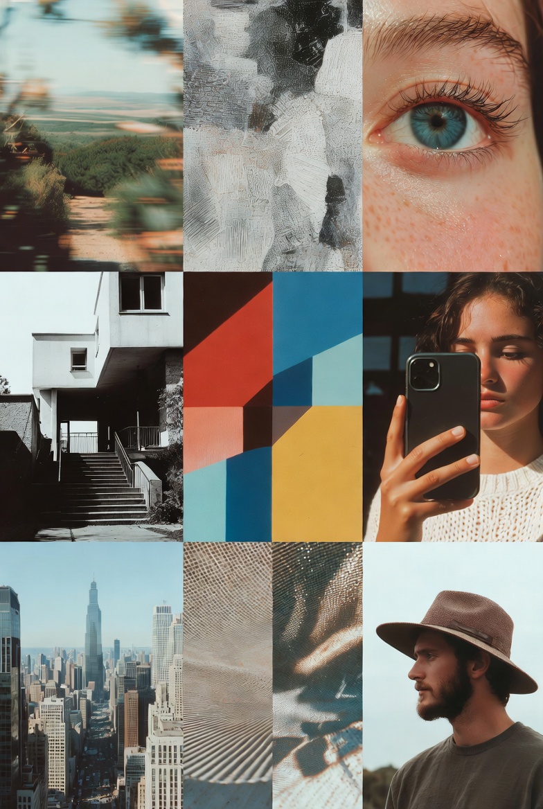 Portfolio showcase visual collage